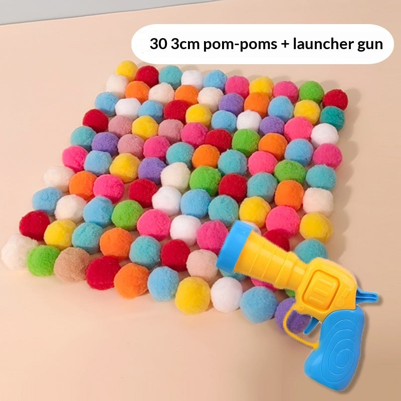 Cat Pompons Gun Relief Toy