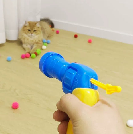 Cat Pompons Gun Relief Toy