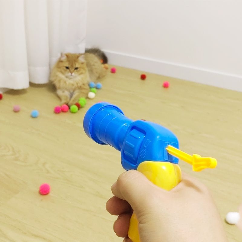 Cat Pompons Gun Relief Toy