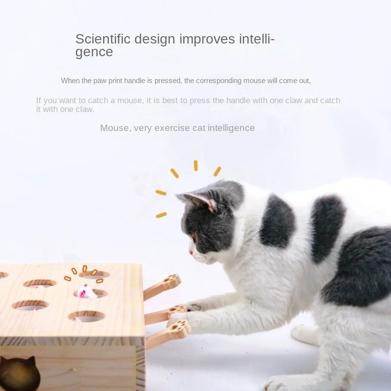 Cat Scratcher And Toy, Cat Pop Up Toy, Cardboard Cat Scratcher With Whack A Mole For Cats, Cat Whack A Mole Toy, Interactive Cat Toys For Bored Indoor Adult Cats