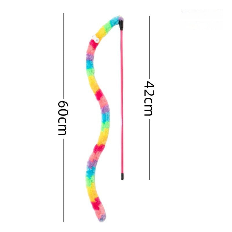 Cat Teaser Wand With A Long Pole And A Bell