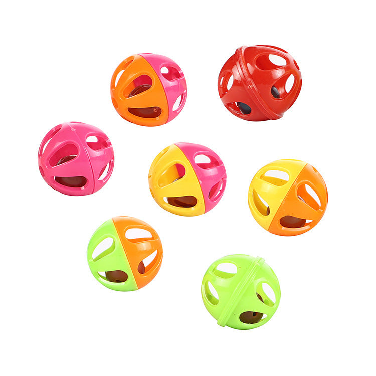 Cat Toy Hamster Totoro Dogs And Cats Plastic Round Hollow Double Color Pet Bell