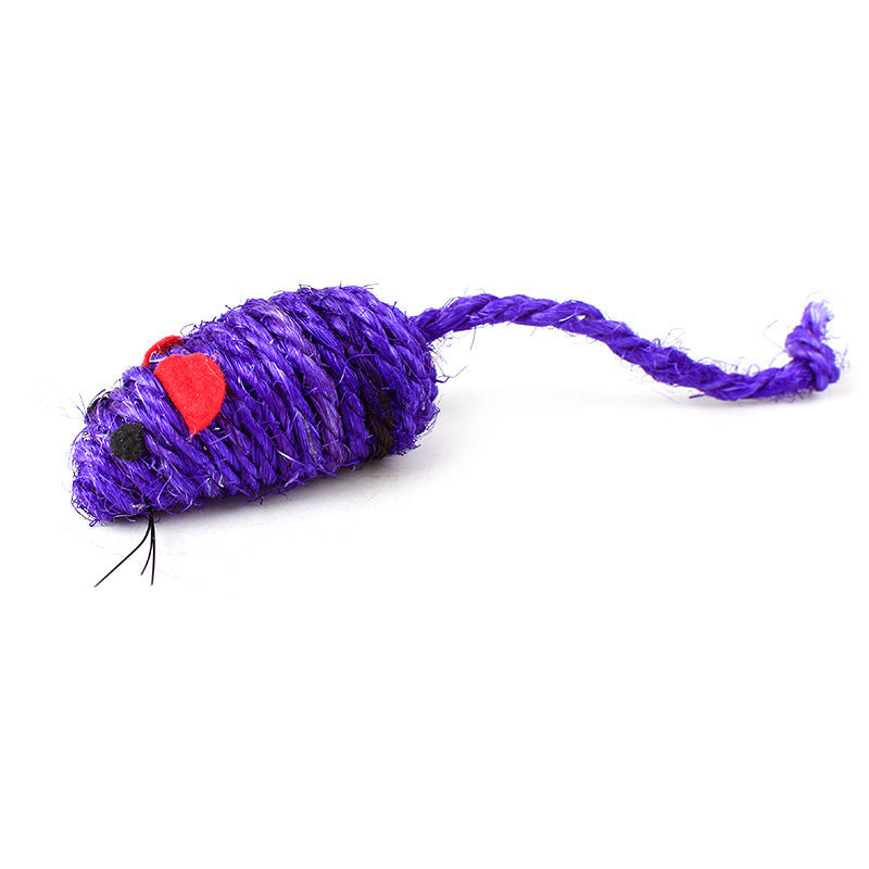 Cat Wear-resistant Sisal Toy Mouse Head