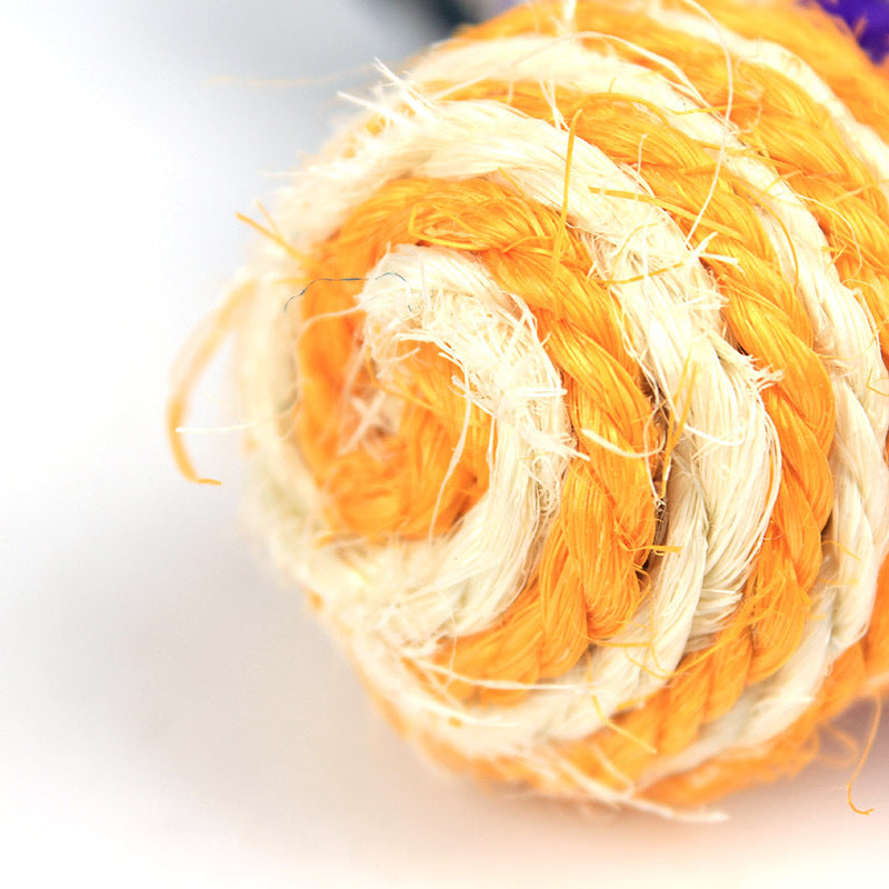 Cat scratching toy sisal tease cat ball