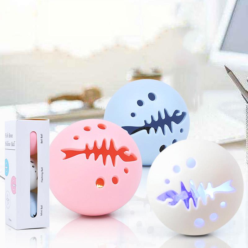 Cat toy ball mint bell glow toy