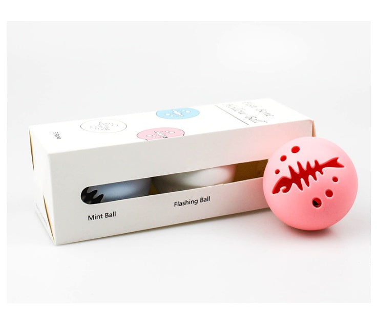 Cat toy ball mint bell glow toy