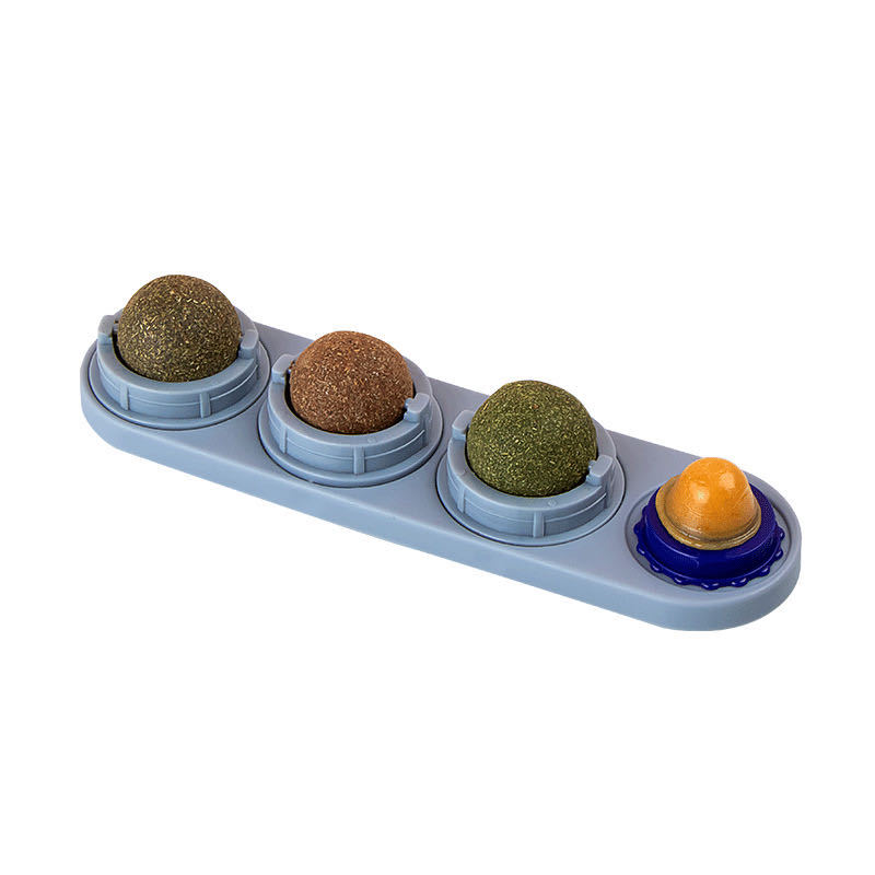 Cat's Molars, Cleaning Teeth, Biting And Digesting Mint Balls
