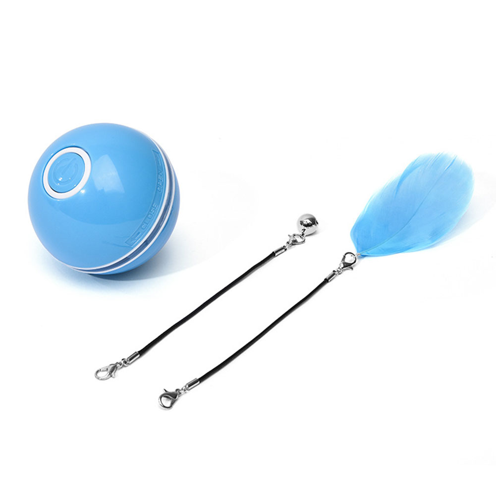 Colorful Smart Interactive Cat Toy with LED Light 360 Degree Self Rotating Ball