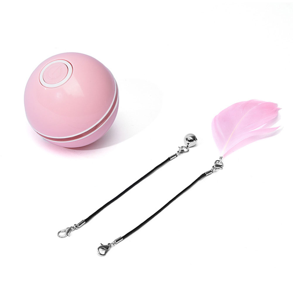 Colorful Smart Interactive Cat Toy with LED Light 360 Degree Self Rotating Ball