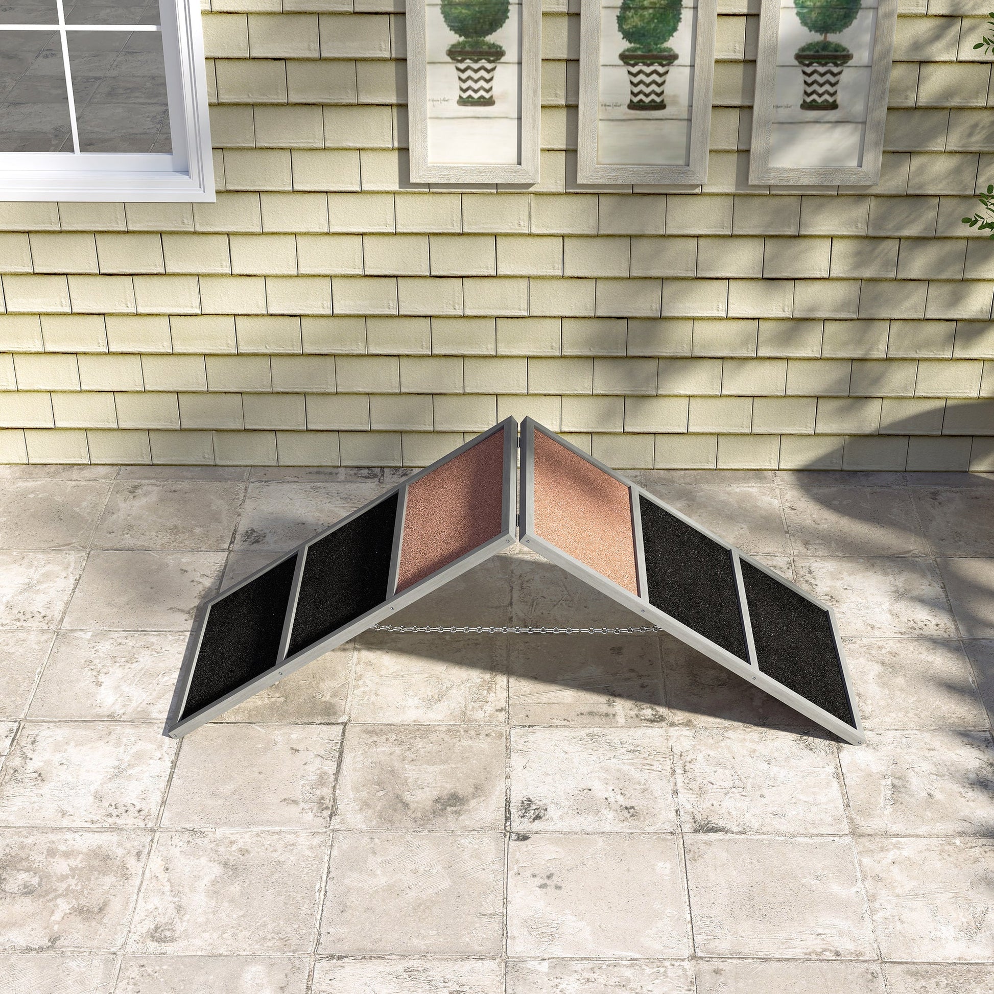 Dog Agility Equipment Ramp with Non-slip Surface, A-frame, Agility Equipment Ramp for All Breed Dogs, Gray