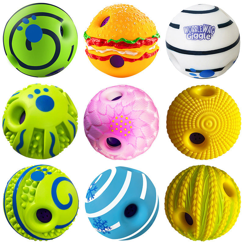 Dog Relieving Stuffy Toys Molar Long Lasting Food Leakage Toy Ball