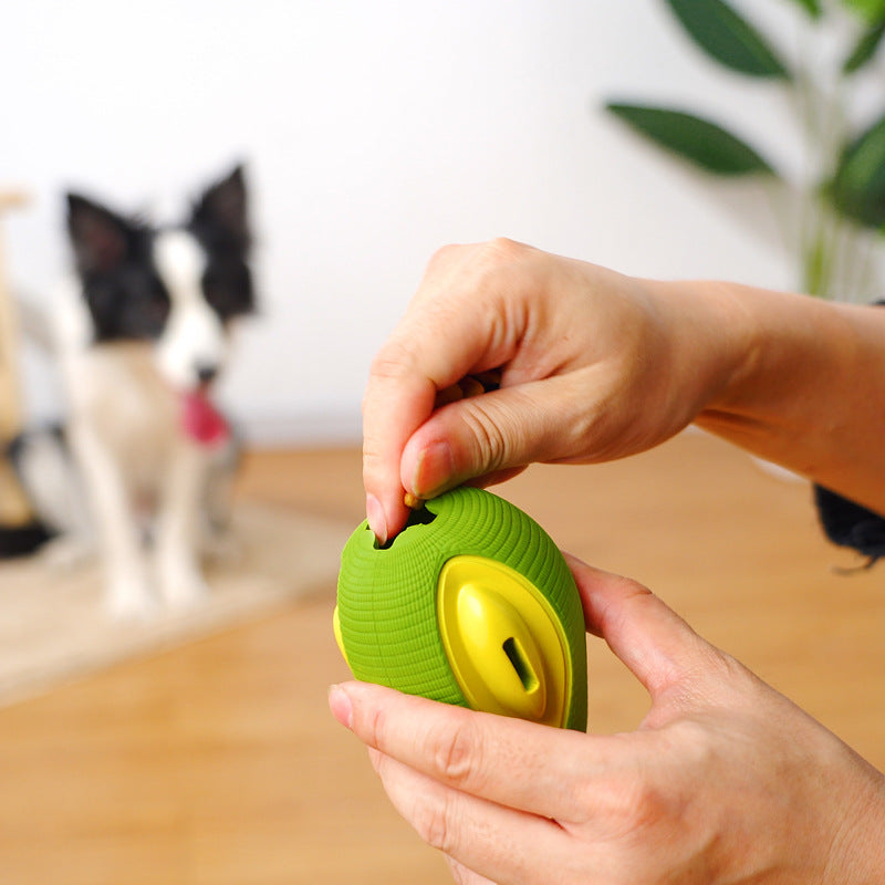 Dog Spills Ball Avocado Rubber Pet