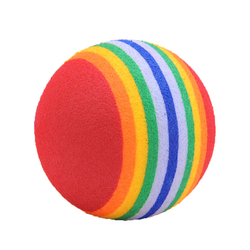 EVA Pet Rainbow Ball Cat Foam Colorful Bouncy Ball