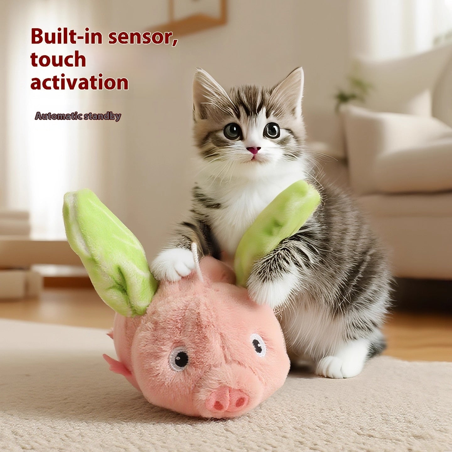 Electric Pig Simulation Cat Toy Sound Self-Hi Relieving Boredom