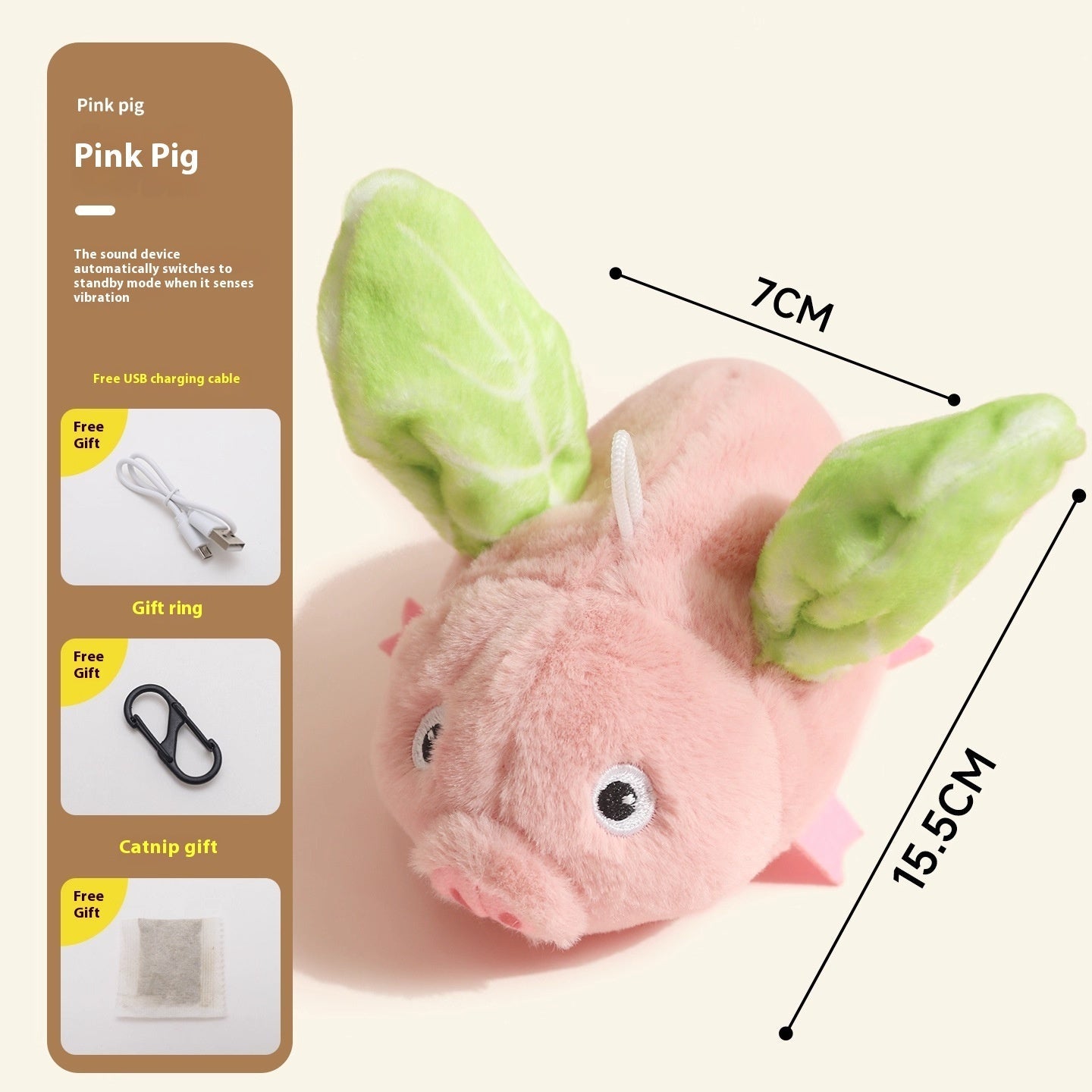 Electric Pig Simulation Cat Toy Sound Self-Hi Relieving Boredom