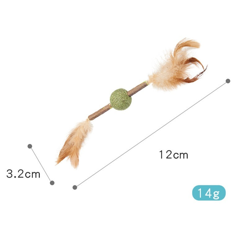 Feather Sisal Polygonum Multiflorum Self-pet Cat Supplies Molar Tooth Cleaning Toy