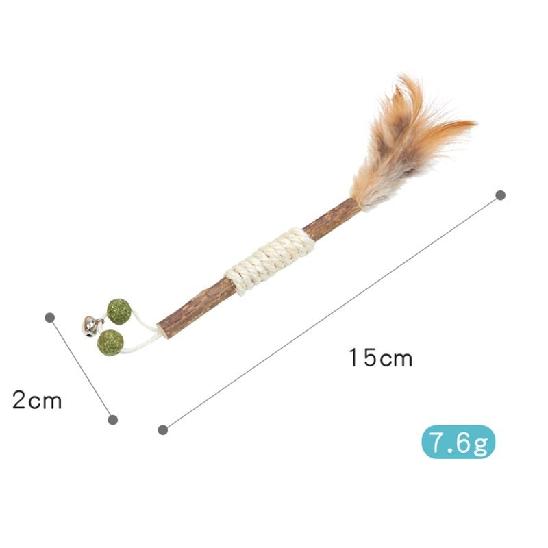 Feather Sisal Polygonum Multiflorum Self-pet Cat Supplies Molar Tooth Cleaning Toy