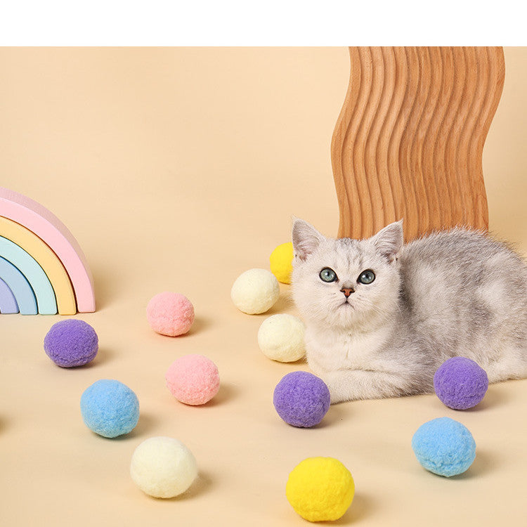 Funny Cat High Elastic Color Plush Ball Gift Box
