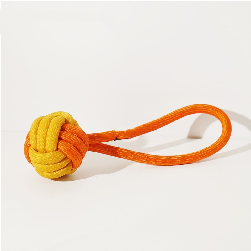 KFX-0000061 Dog Knot Toy for Small and Medium Breeds - Cotton Thread Ice Cream Ball Design