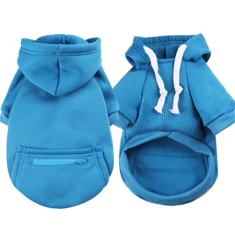 KFX-0000317 Cozy Zipper Pocket Sweater for Dogs & Cats - Warm Polyester Knit in Various Sizes