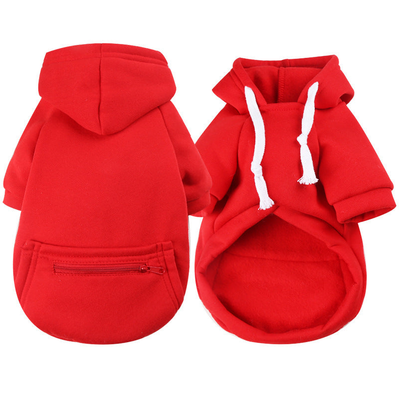 KFX-0000317 Cozy Zipper Pocket Sweater for Dogs & Cats - Warm Polyester Knit in Various Sizes