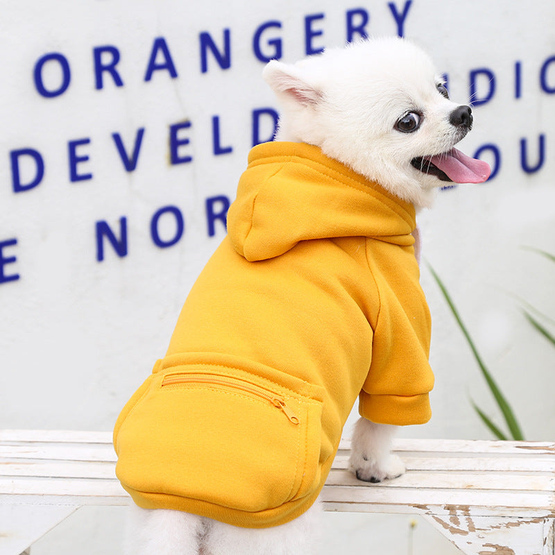 KFX-0000317 Cozy Zipper Pocket Sweater for Dogs & Cats - Warm Polyester Knit in Various Sizes