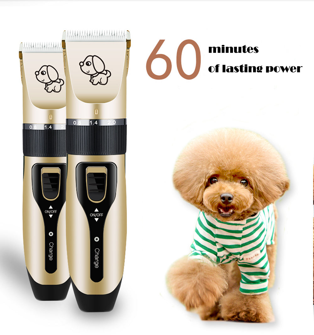 KFX-0000829 Rechargeable Electric Dog Hair Trimmer with Detachable Titanium Ceramic Blade and Quiet Operation