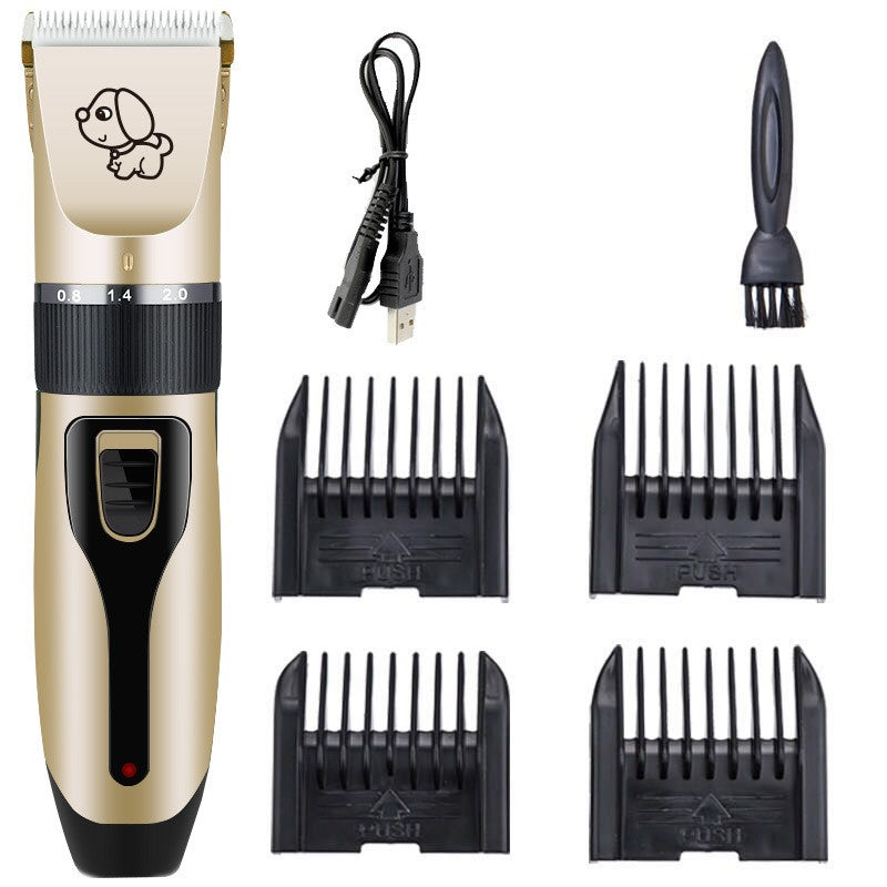 KFX-0000829 Rechargeable Electric Dog Hair Trimmer with Detachable Titanium Ceramic Blade and Quiet Operation