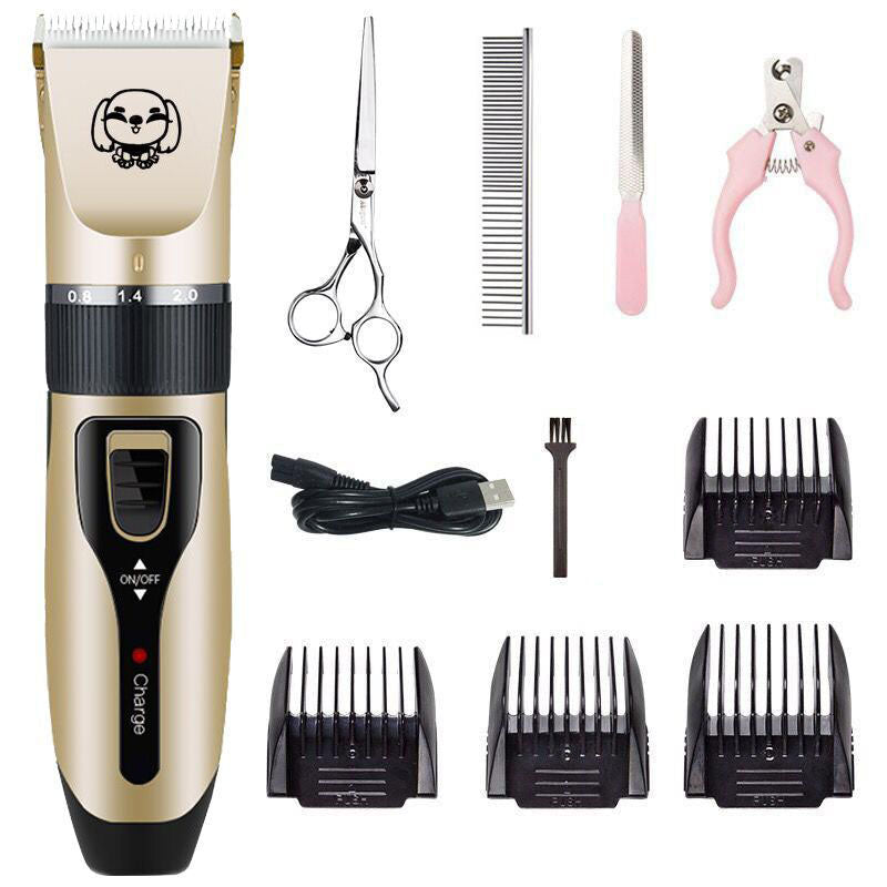 KFX-0000829 Rechargeable Electric Dog Hair Trimmer with Detachable Titanium Ceramic Blade and Quiet Operation