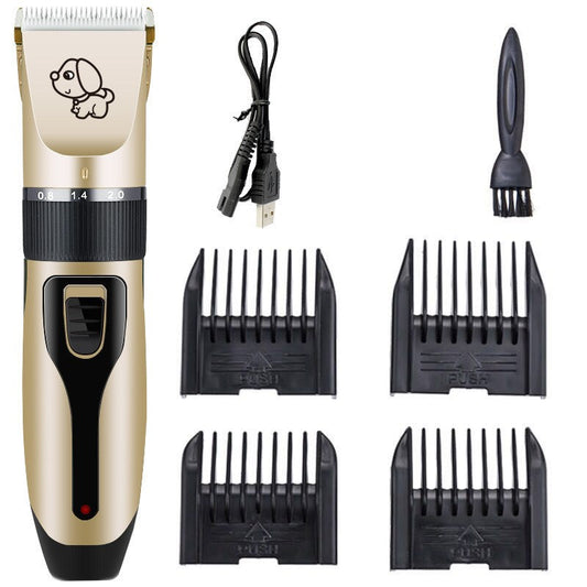 KFX-0000829 Rechargeable Electric Dog Hair Trimmer with Detachable Titanium Ceramic Blade and Quiet Operation