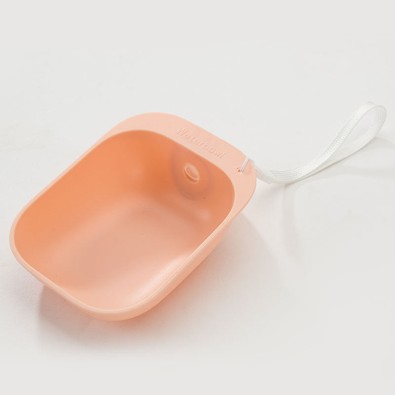 KFX-0001085 Portable Pet Water Bottle with Large Bowl Design and Eco-Friendly Lanyard