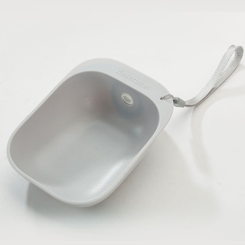 KFX-0001085 Portable Pet Water Bottle with Large Bowl Design and Eco-Friendly Lanyard