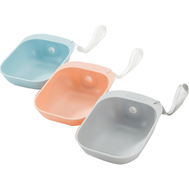 KFX-0001085 Portable Pet Water Bottle with Large Bowl Design and Eco-Friendly Lanyard