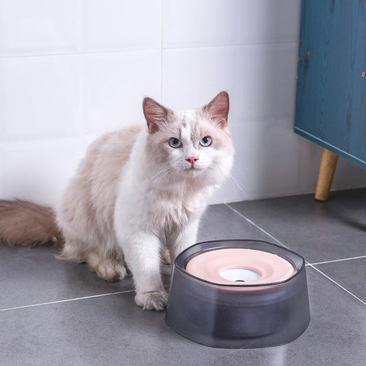 KFX-0001213 Pet Buoyancy Water Bowl for Cats and Small Dogs - Splash-proof, Moisture-proof, Large Capacity Drinking Solution