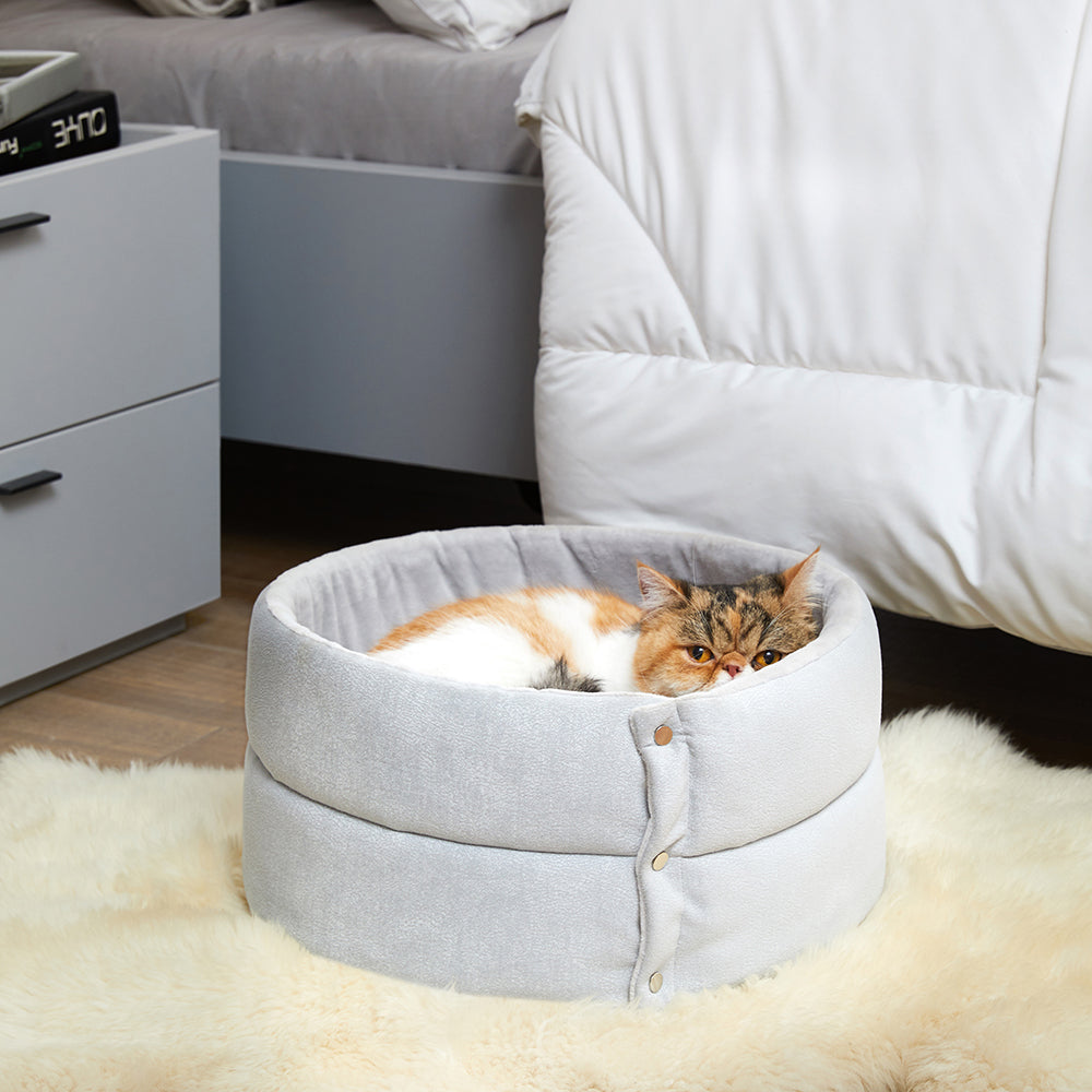 KFX-0005053 Cylindrical Multifunctional Pet Bed – Cozy All-Season Cat House with Removable Plush Interior