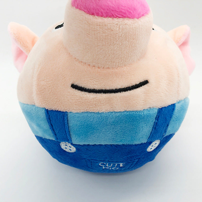 KFX-0005821 Plush Dog Acoustic Bounce Ball Toy for Interactive Play