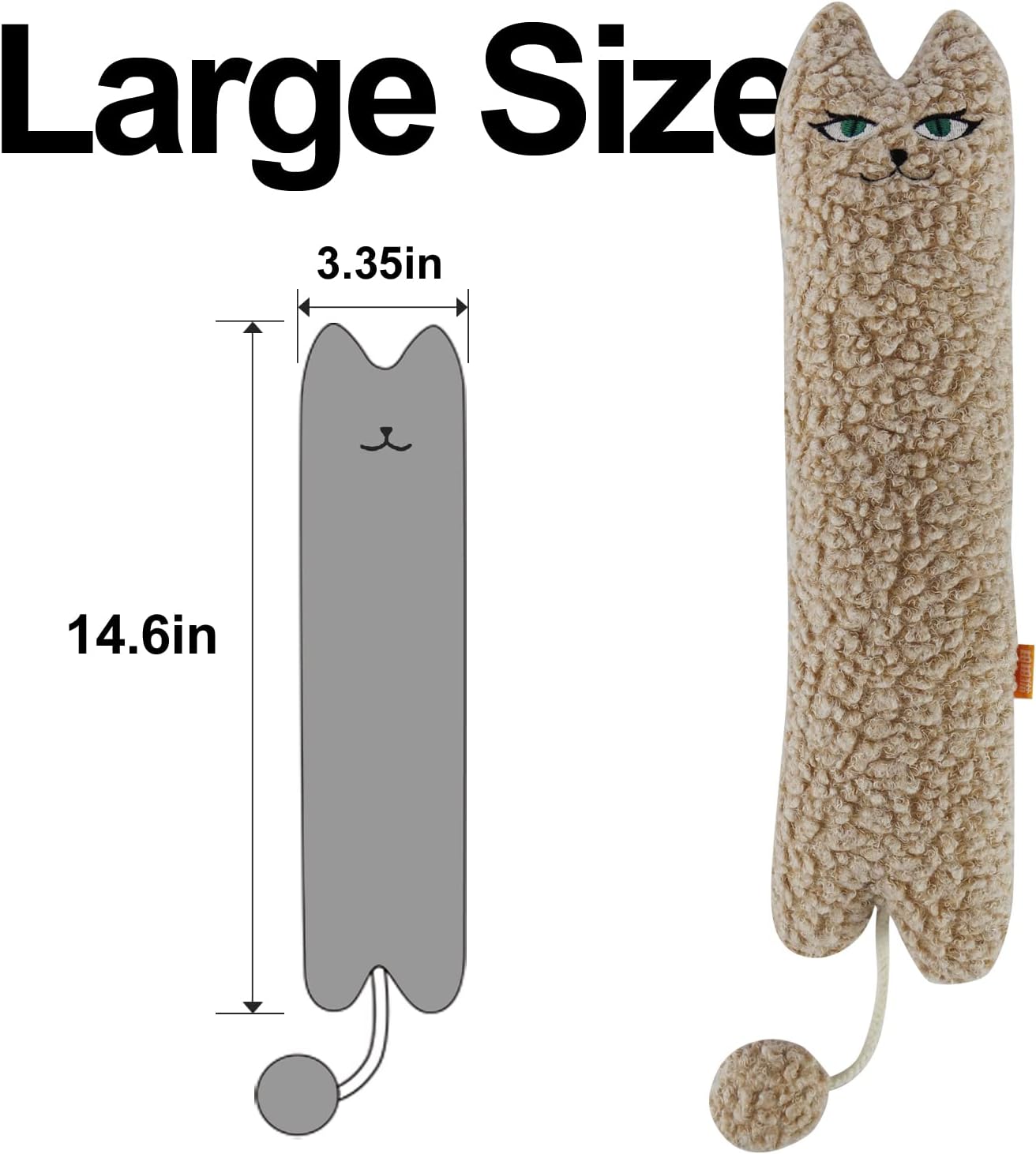 KFX-0008253 Cat Shaped Catnip Pillow Toy for Indoor Cats and Kittens – Soft, Safe, and Anxiety-Relieving