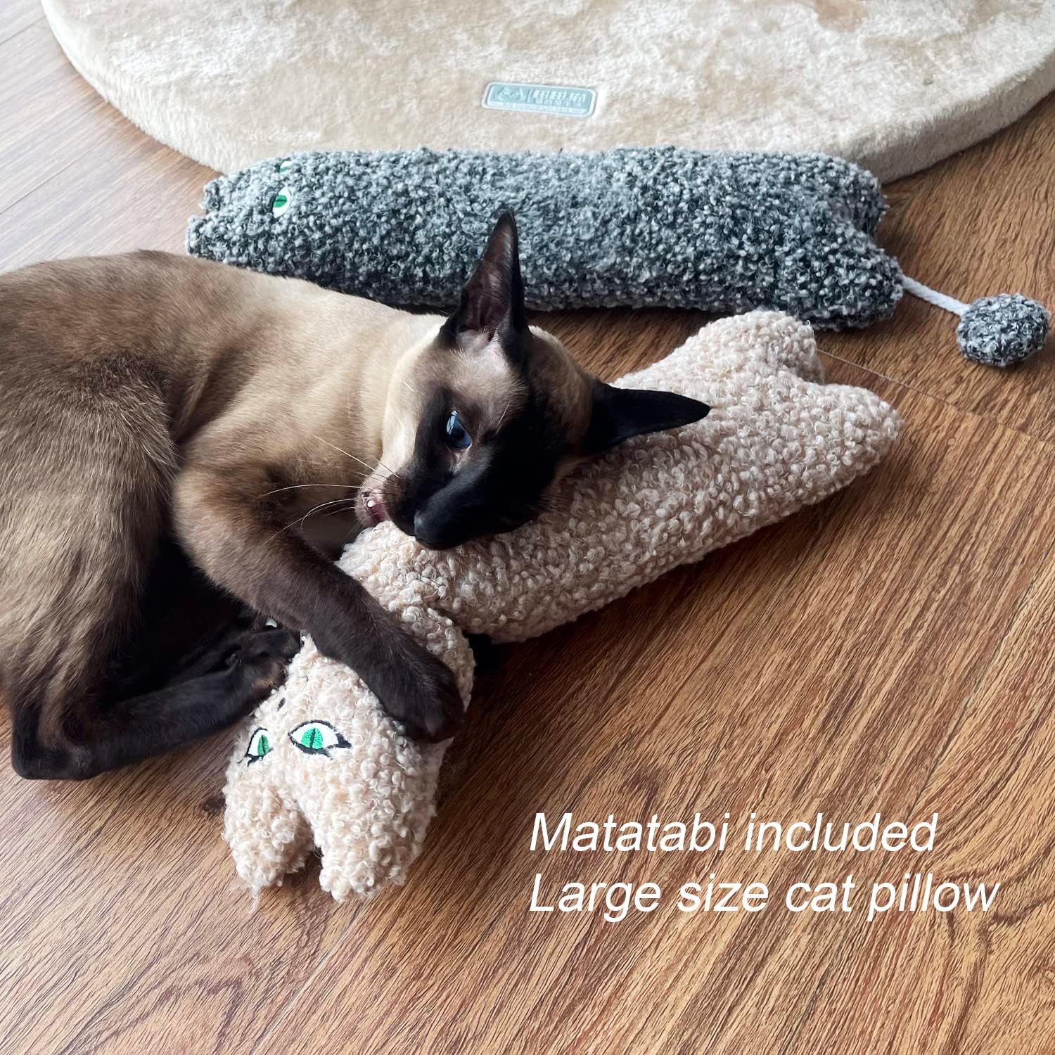 KFX-0008253 Cat Shaped Catnip Pillow Toy for Indoor Cats and Kittens – Soft, Safe, and Anxiety-Relieving