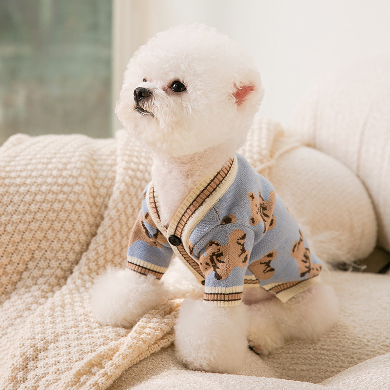 KFX-0008765 Warm Knitted Sweater for Dogs in Stylish Design - Available in Multiple Sizes