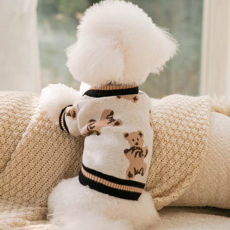 KFX-0008765 Warm Knitted Sweater for Dogs in Stylish Design - Available in Multiple Sizes