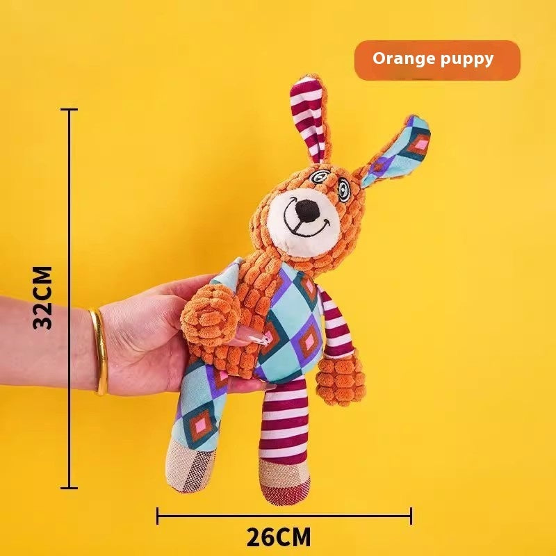 KFX-0010429 Puppy Plush Toy - Bite-Resistant Molar Relief with Multiple Color Options