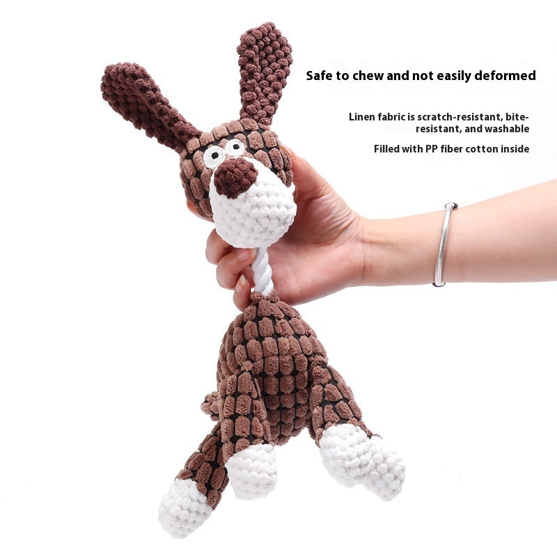 KFX-0010429 Puppy Plush Toy - Bite-Resistant Molar Relief with Multiple Color Options