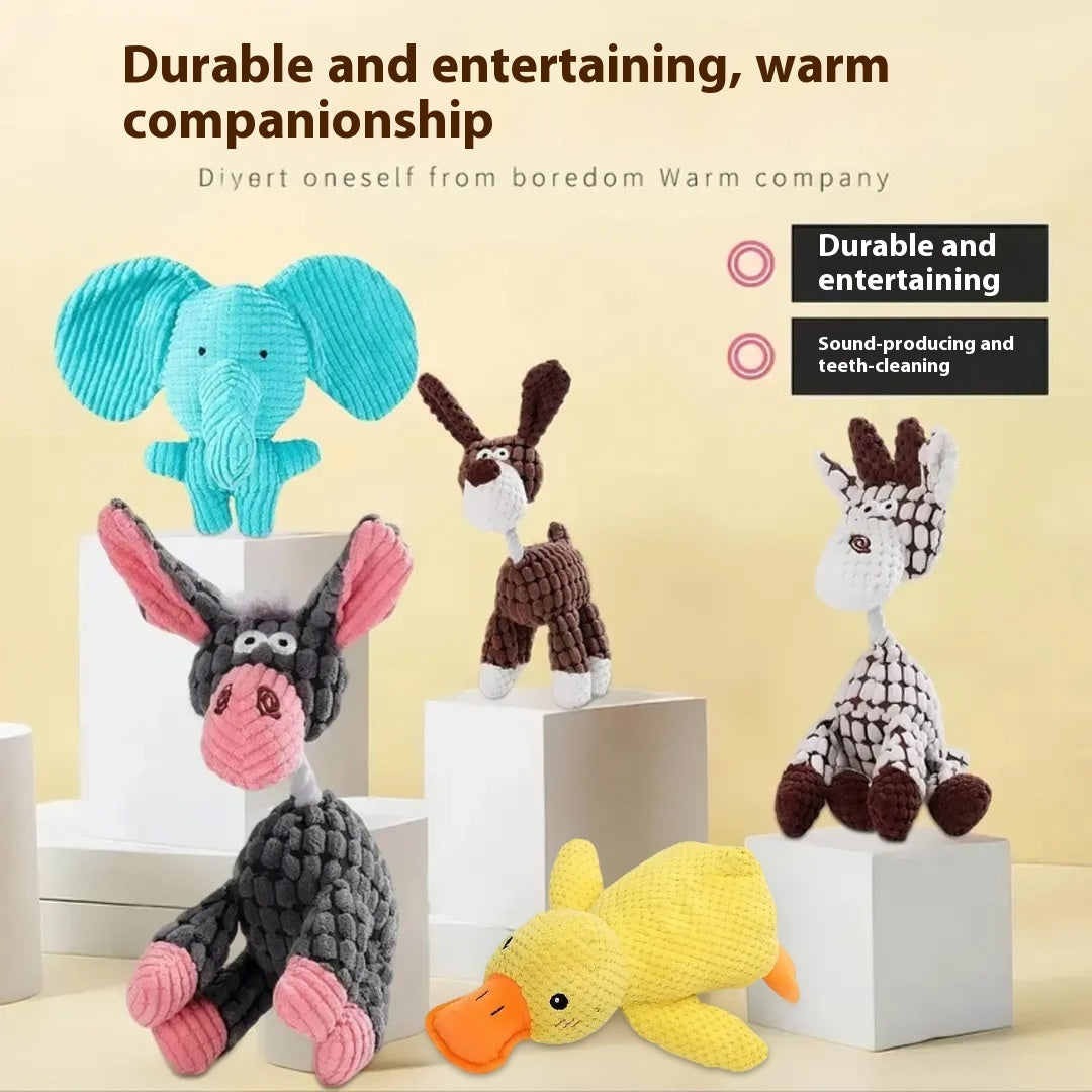 KFX-0010429 Puppy Plush Toy - Bite-Resistant Molar Relief with Multiple Color Options