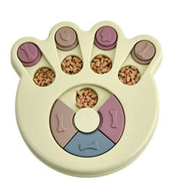 KFX-0010941 Pet Slow Feeder Dog Bowl in Pink, Green, and Blue - Interactive Turntable Design for Engaging Mealtime