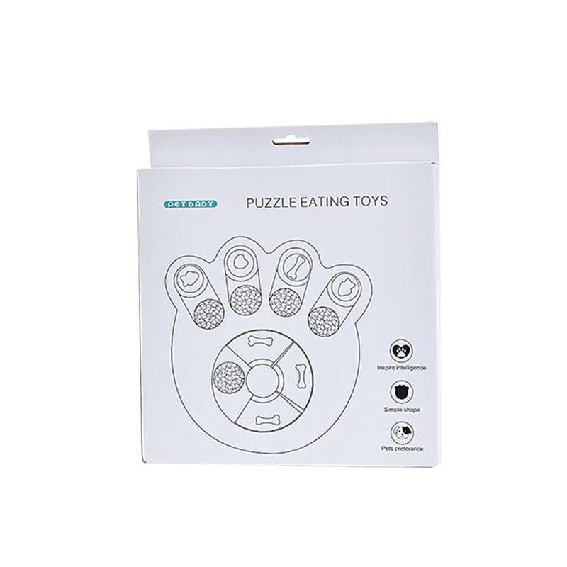 KFX-0010941 Pet Slow Feeder Dog Bowl in Pink, Green, and Blue - Interactive Turntable Design for Engaging Mealtime