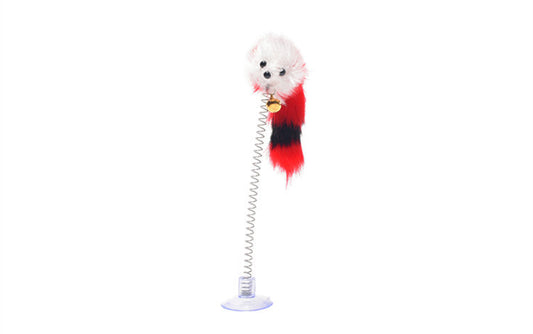 KFX-0011581 Spring Sucker Mouse Cat Toy – Elastic and Fun for Engaging Playtime, 20 x 10cm