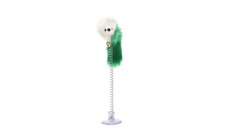 KFX-0011581 Spring Sucker Mouse Cat Toy – Elastic and Fun for Engaging Playtime, 20 x 10cm