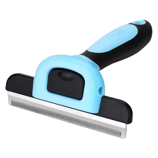 KFX-0012349 Removable Knot Opener Pet Hair Removal Comb - Stainless Steel, Large & Medium Sizes in Blue and Pink