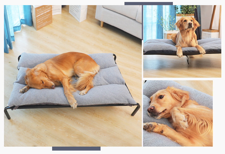 KFX-0015165 Washable Removable Pet Bed with Steel Frame and Oxford Cloth, Suitable for Pets Up to 15kg