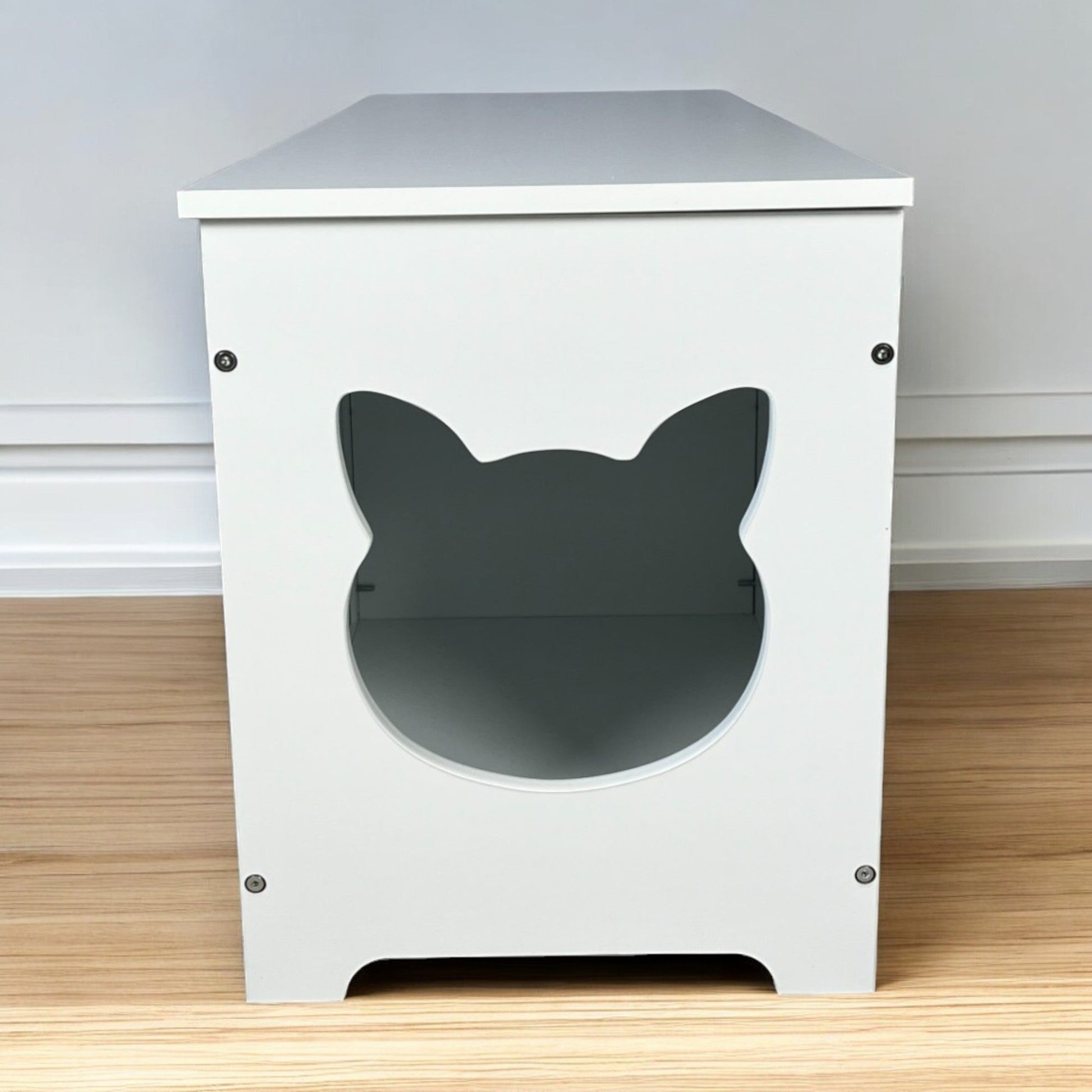 KFX-0020157 Multi-Purpose Top Open Cat Litter Box with Fence Cover - 39.4 Inch Classic Design